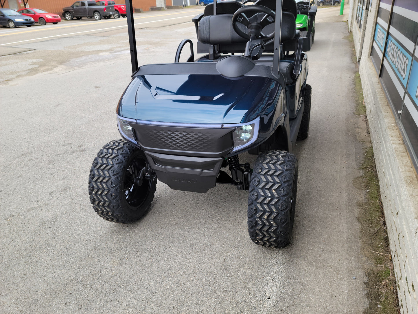 2017 Electric EZGO RXV Golf Cart - Deep Sea Metallic APEX Body *SOLD*