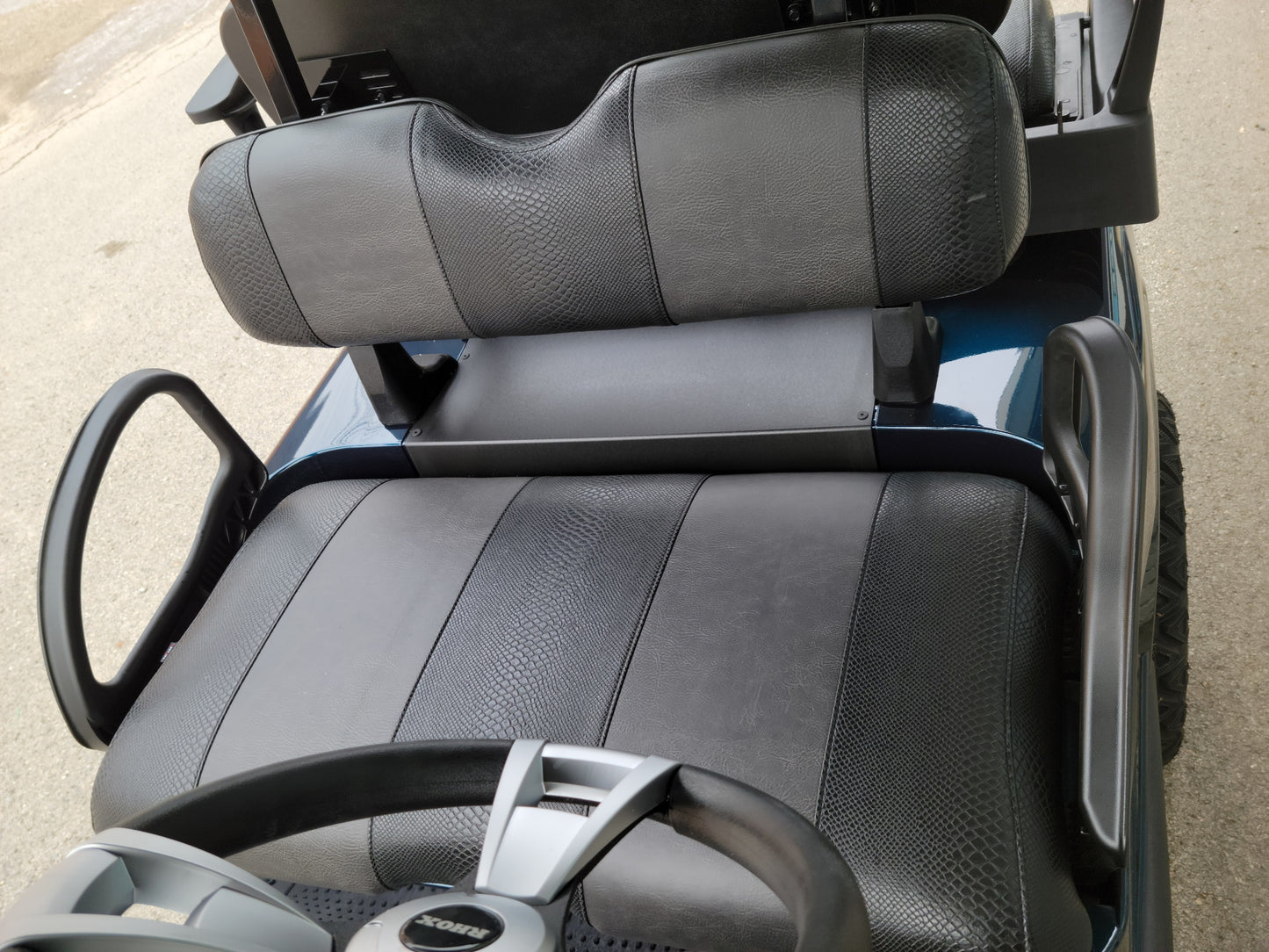 2017 Electric EZGO RXV Golf Cart - Deep Sea Metallic APEX Body *SOLD*