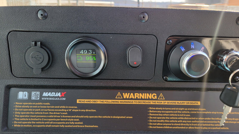 MADJAX XSeries STORM golf cart dash board presented by Easy Does It Customs
