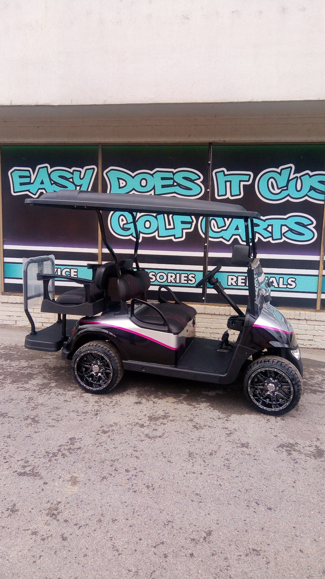 2015 Electric EZGO RXV Custom: Black-Silver-Pink *SOLD*