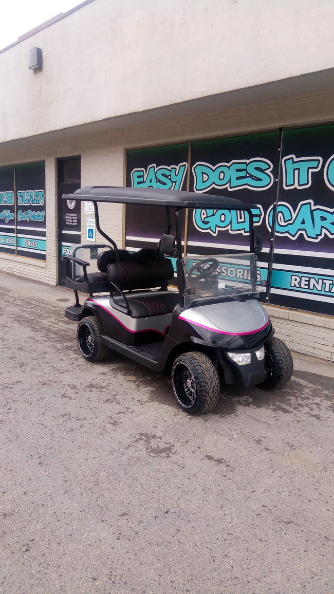 2015 Electric EZGO RXV Custom: Black-Silver-Pink *SOLD*