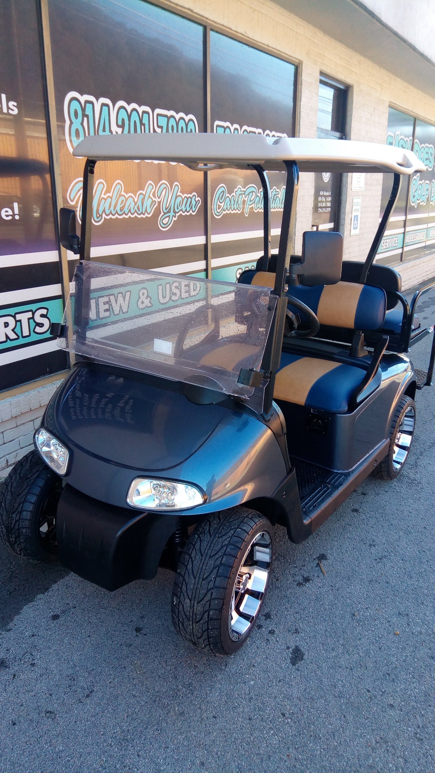 2015 EZGO RXV Golf Cart -Steel Blue *SOLD*