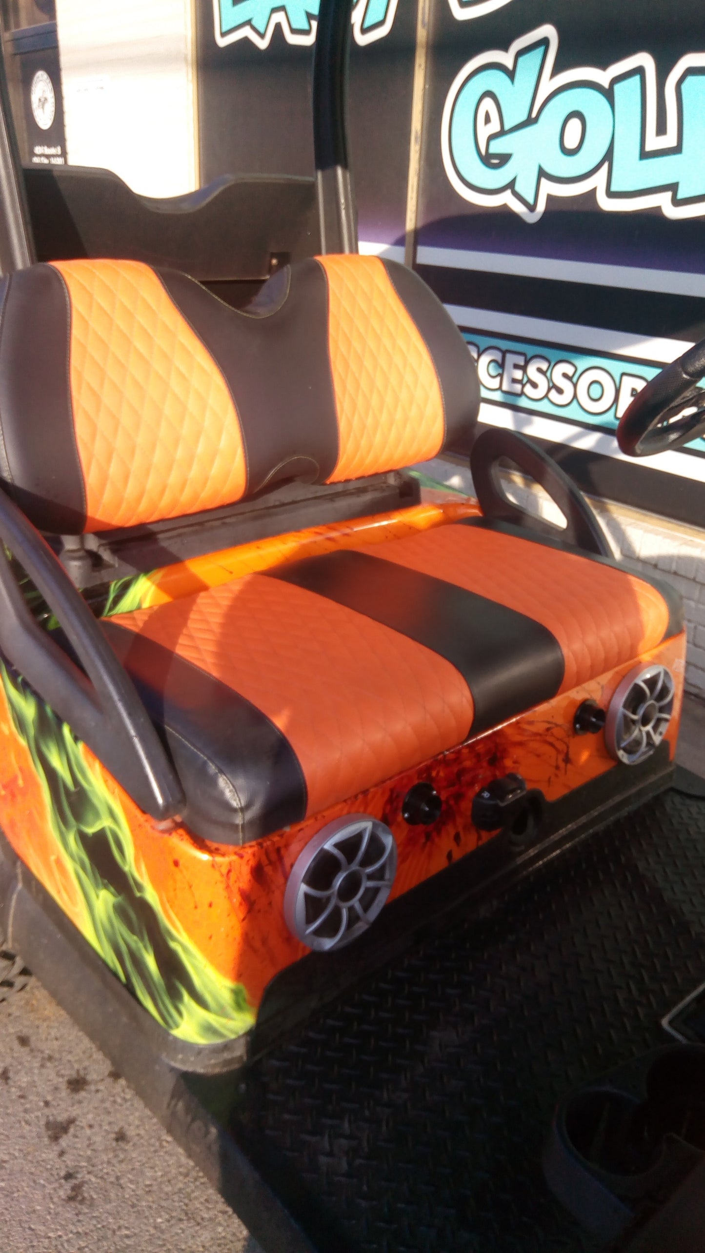 Club Car Precedent Golf Cart with Custom Airbrush Harley Theme Paint **SOLD**