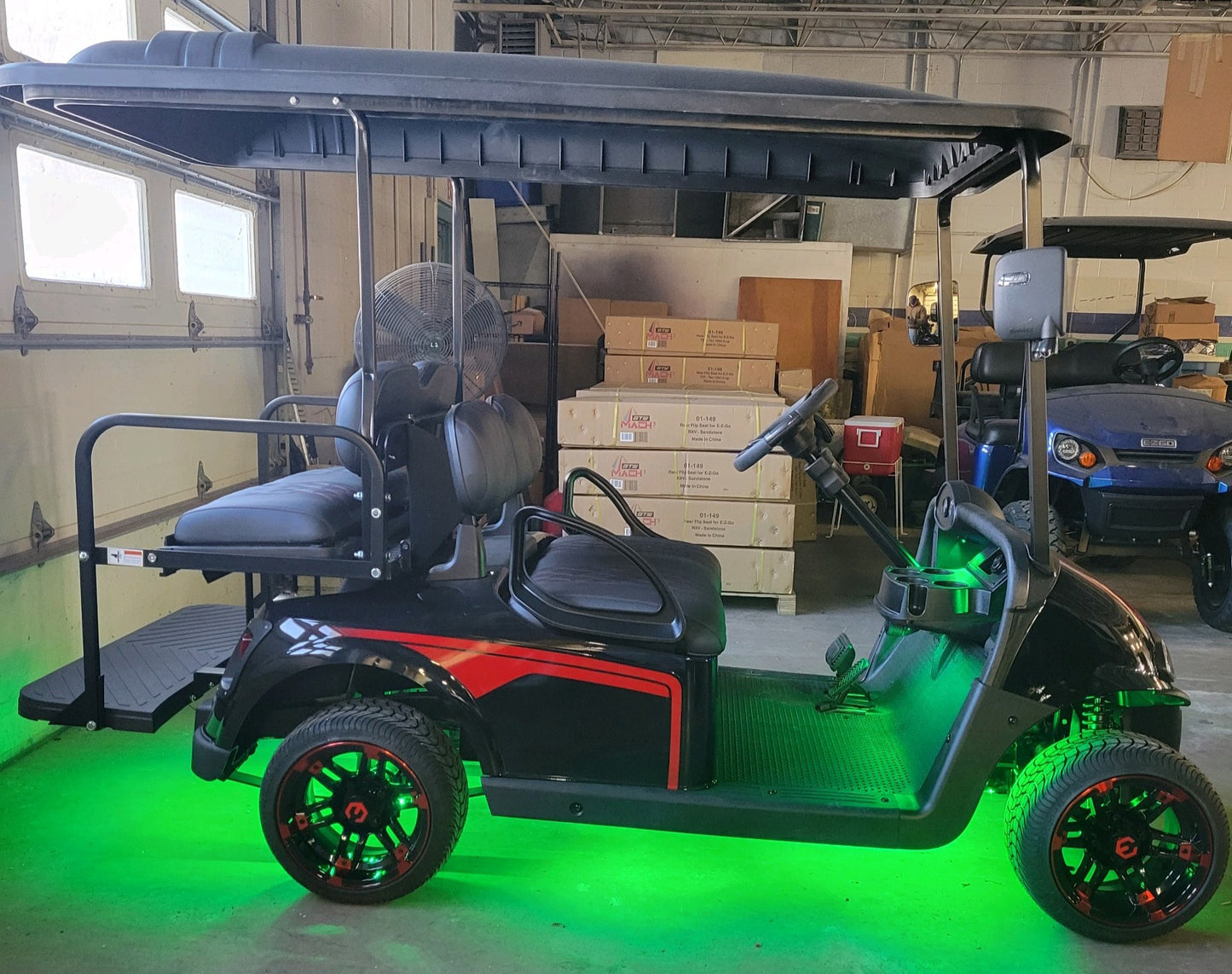 2018 EZGO RXV 48v Custom Black and Red Body *SOLD*