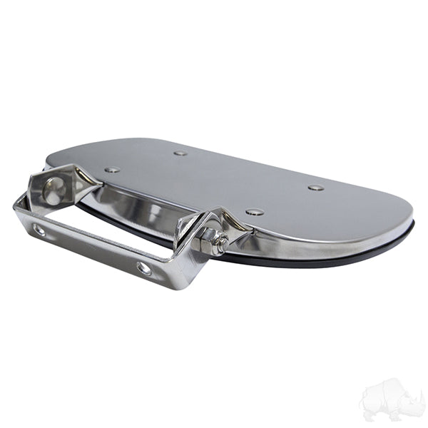 Universal 180 Degree Convex Roof Mount Mirror, Stainless