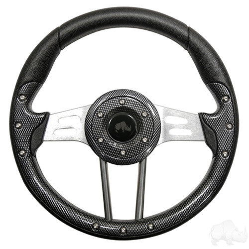 RHOX 13" Diameter Aviator 4 Steering Wheel for EZGO, Club Car, and Yamaha Golf Carts - 8 colors to choose from