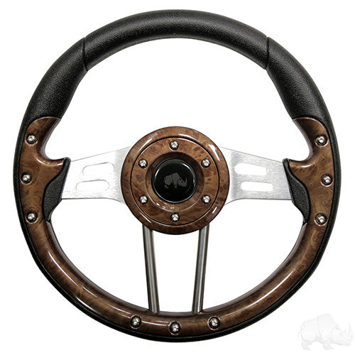 RHOX 13" Diameter Aviator 4 Steering Wheel for EZGO, Club Car, and Yamaha Golf Carts - 8 colors to choose from