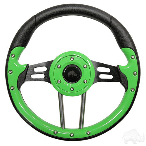 RHOX 13" Diameter Aviator 4 Steering Wheel for EZGO, Club Car, and Yamaha Golf Carts - 8 colors to choose from