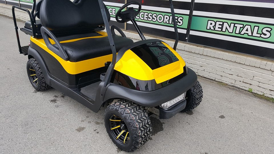 2014 - Electric Black and Yellow Club Car Precedent Golf Cart - SOLD