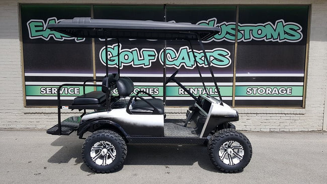 2013 Electric Club Car DS Golf Cart - Black N White Fade SOLD