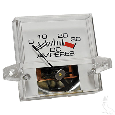 Ammeter, 30A Square, EZGO Powerwise, PowerWise+ Chargers 94+