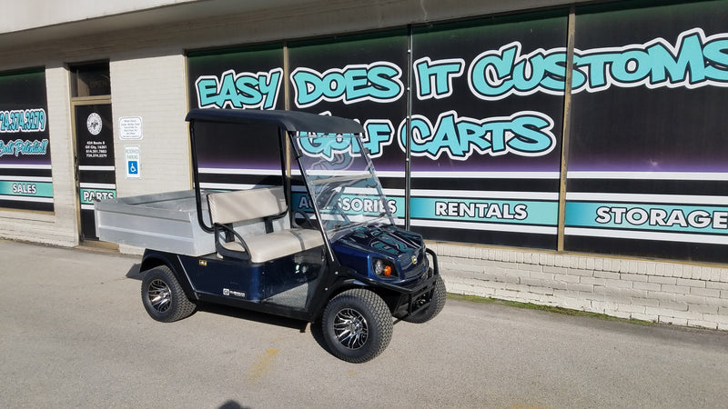 Blue Cushman Hauler with Power Dump from Easy Does It Customs