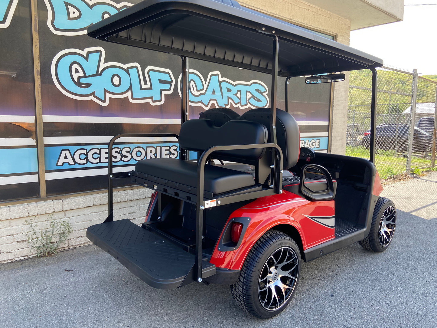 2017 EZGO RXV - 48v Custom Silver - Red - Black *SOLD*