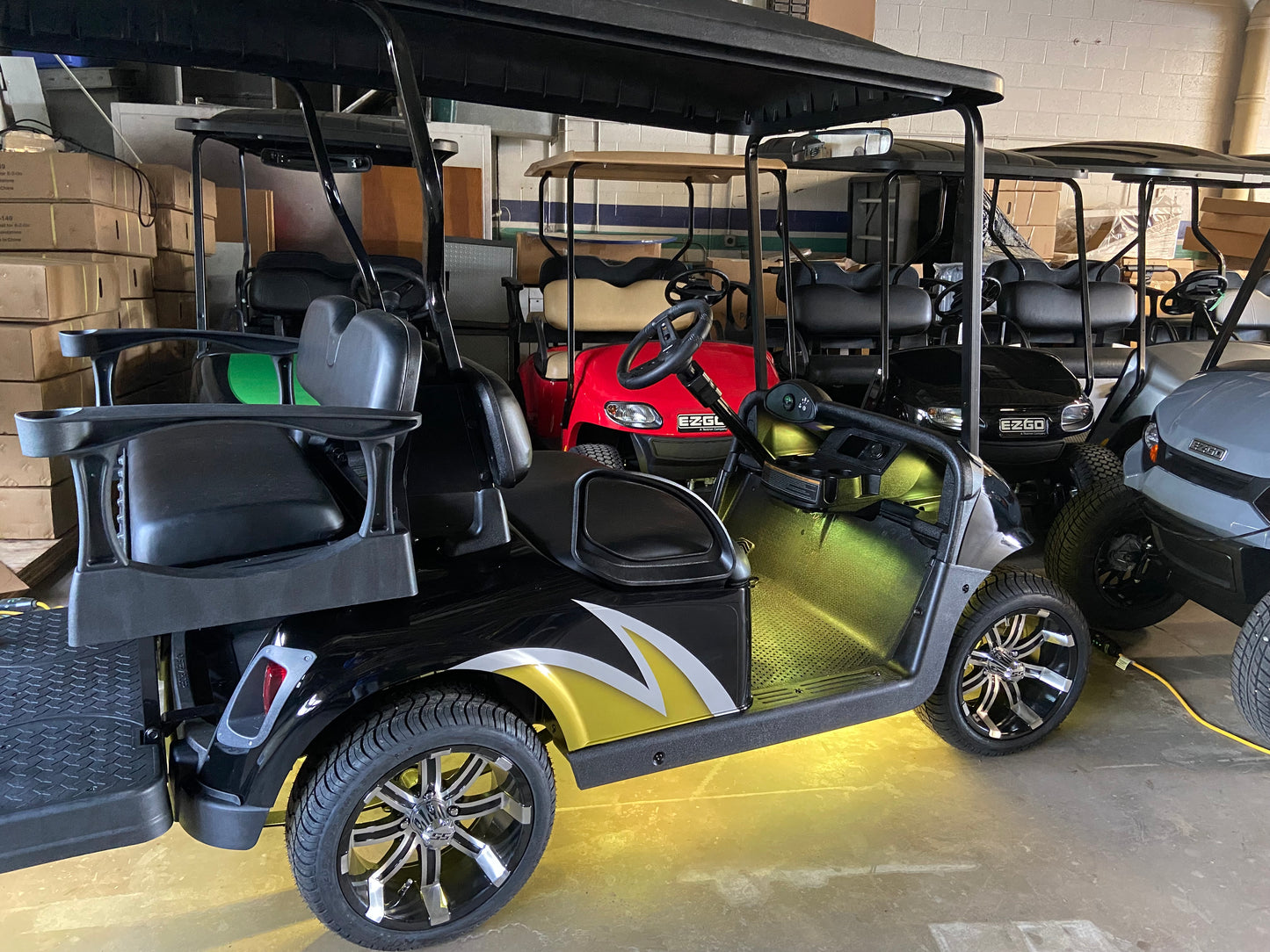 2017 EZGO RXV - Custom Black - Silver - Gold *SOLD*
