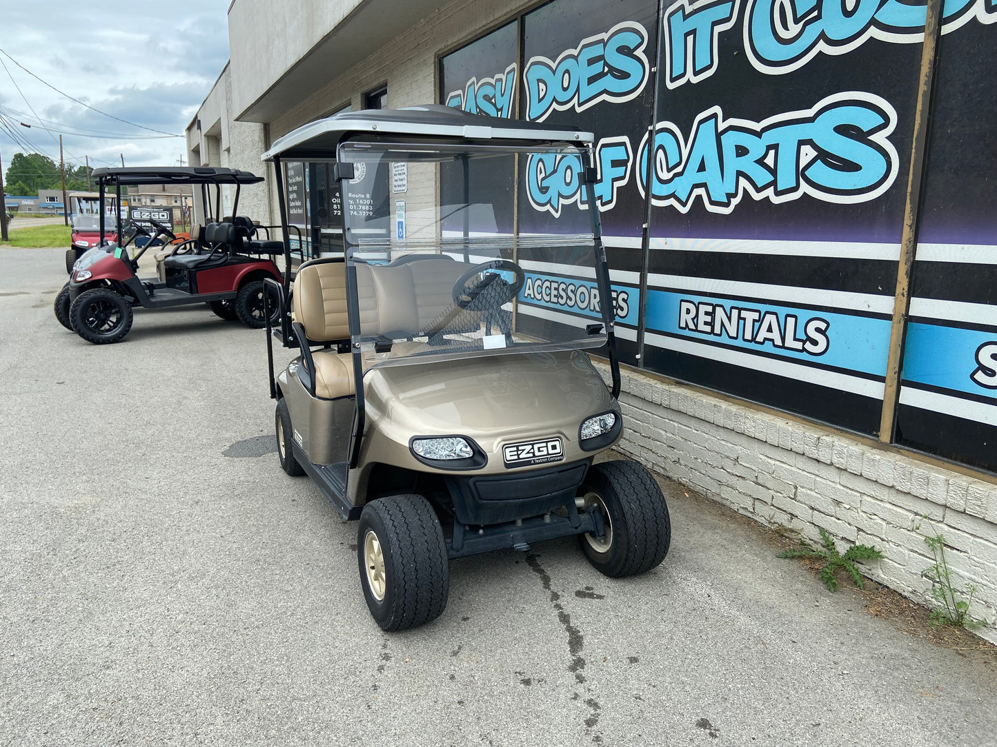 2018 EZGO TXT - Almond Extended Roof *SOLD*
