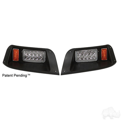 EZGO TXT 96-13 Adjustable Headlights with Bezels