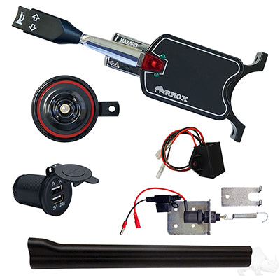Complete Standard Turn Signal Kit with Plug and Play Time Delay, Club Car Tempo, Precedent, 12V