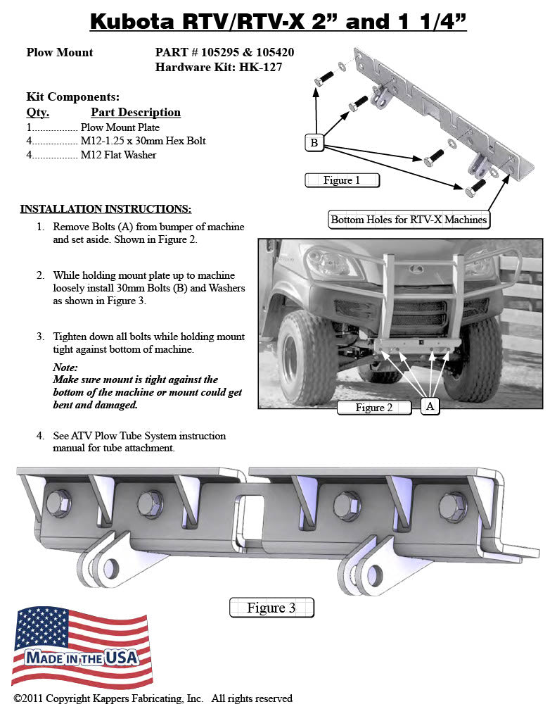 KFI PLOW MOUNT KIT 105295