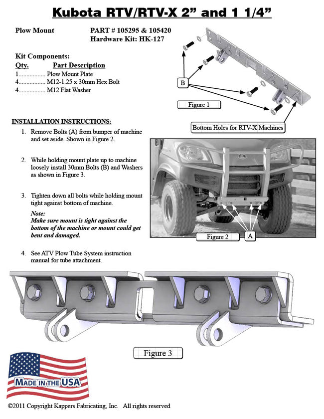 KFI PLOW MOUNT KIT 105295
