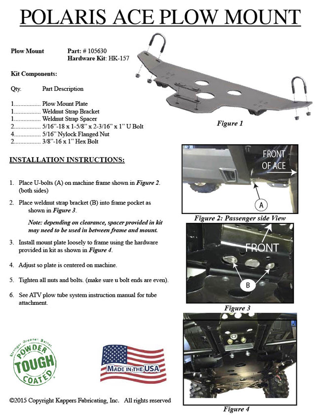 KFI PLOW MOUNT KIT 105630