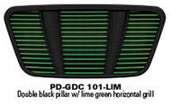Phantom Golf Cart Body Front Decal - Lime