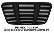 PHANTOM GOLF CART BODY FRONT DECAL - SILVER