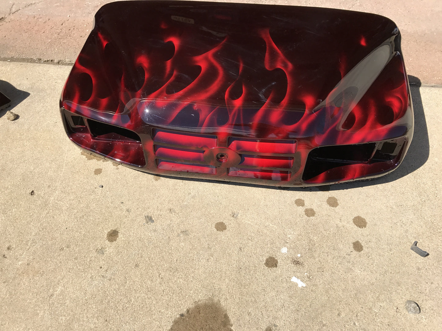 Red Flame Golf Cart Body For EZGO Workhorse