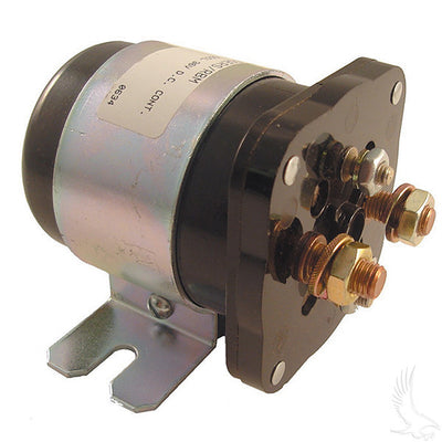 Solenoid, 36V 4 Terminal Silver, EZGO Elec 89+, Club Car Elec Industrial, Yamaha Elect G8-G16 93+