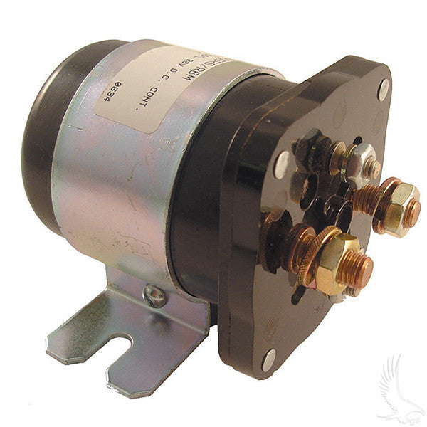 Solenoid, 36V 4 Terminal Silver, EZGO Elec 89+, Club Car Elec Industrial, Yamaha Elect G8-G16 93+