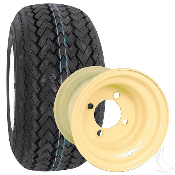 Beige Steel Wheel\ 8x7 Standard with Kenda Hole In One, 18x8.5-8, 4 ply