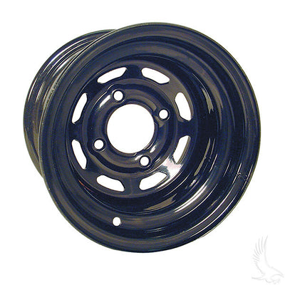 RHOX Black 8 Window, 10x7 3:4 offset Steel Wheel