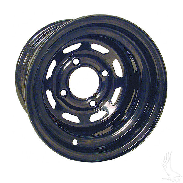 RHOX Black 8 Window, 10x7 3:4 offset Steel Wheel