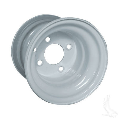 RHOX White 8" Offset Steel Golf Cart Wheels