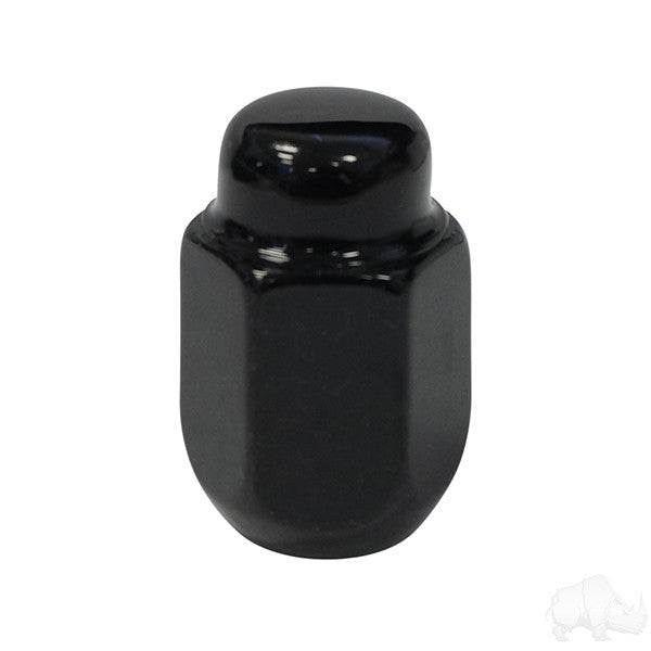 Gloss Black Closed End Standard 1/2"-20, OD 3/4" Lug Nut