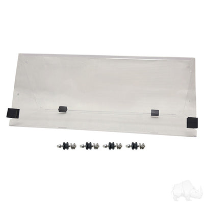 RHOX Clear Acrylic Split Windshield for Yamaha Drive Golf Cart