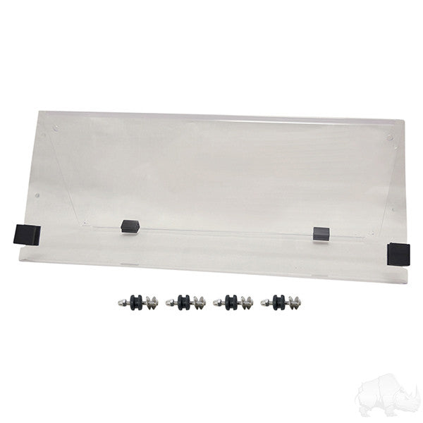 RHOX Clear Acrylic Split Windshield for Yamaha Drive Golf Cart