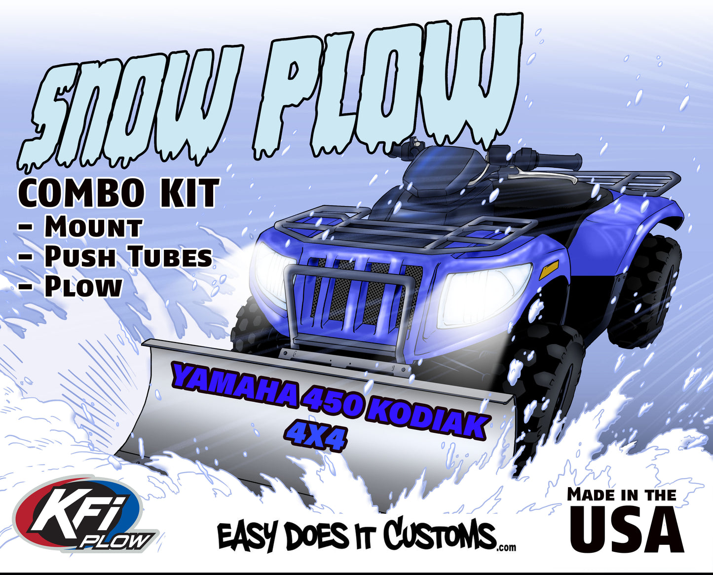 Yamaha Kodiak 450 4x4 2018-2025 ATV KFI Plow Mount 106490