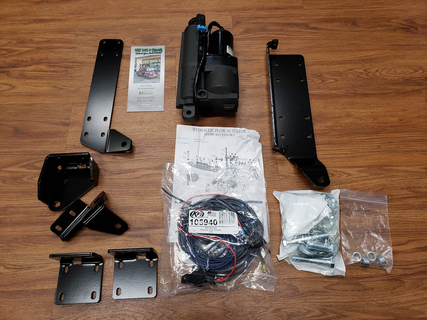 KFI Hydraulic Actuator Turning Kit for UTV Plows