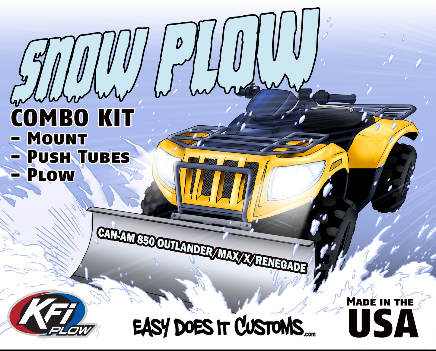 Can-Am 850 Outlander/MAX/XMR/Renegade G2 - 2016-2024 ATV  KFI Plow Mount 105445