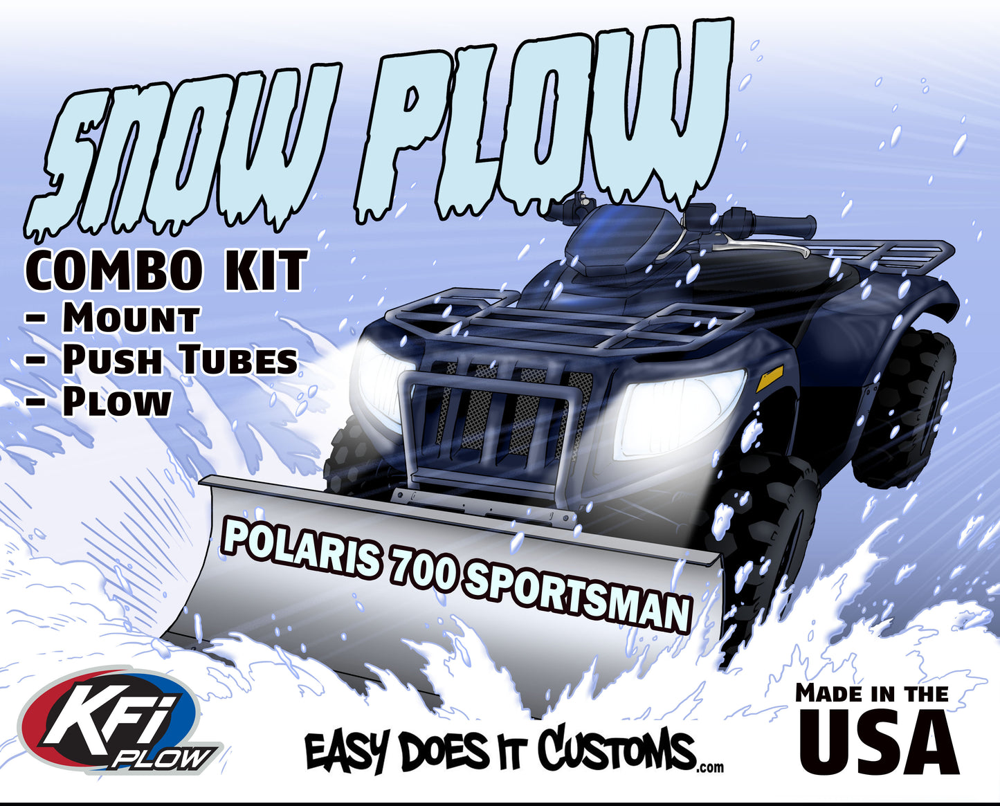 Polaris 700 Sportsman - 2002-2008 ATV    KFI Plow Mount 106020