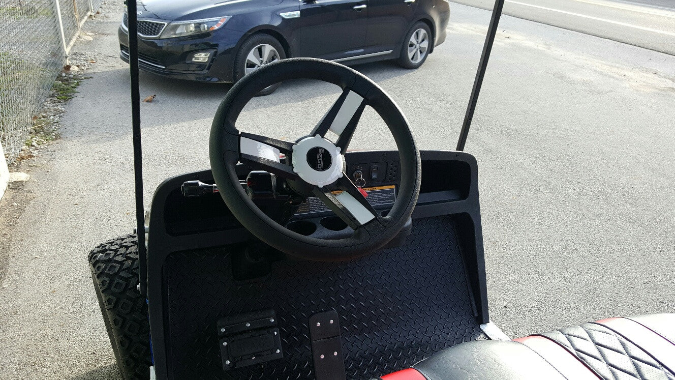 2012 Electric EZGO Red, White, and Blue Golf Cart - SOLD