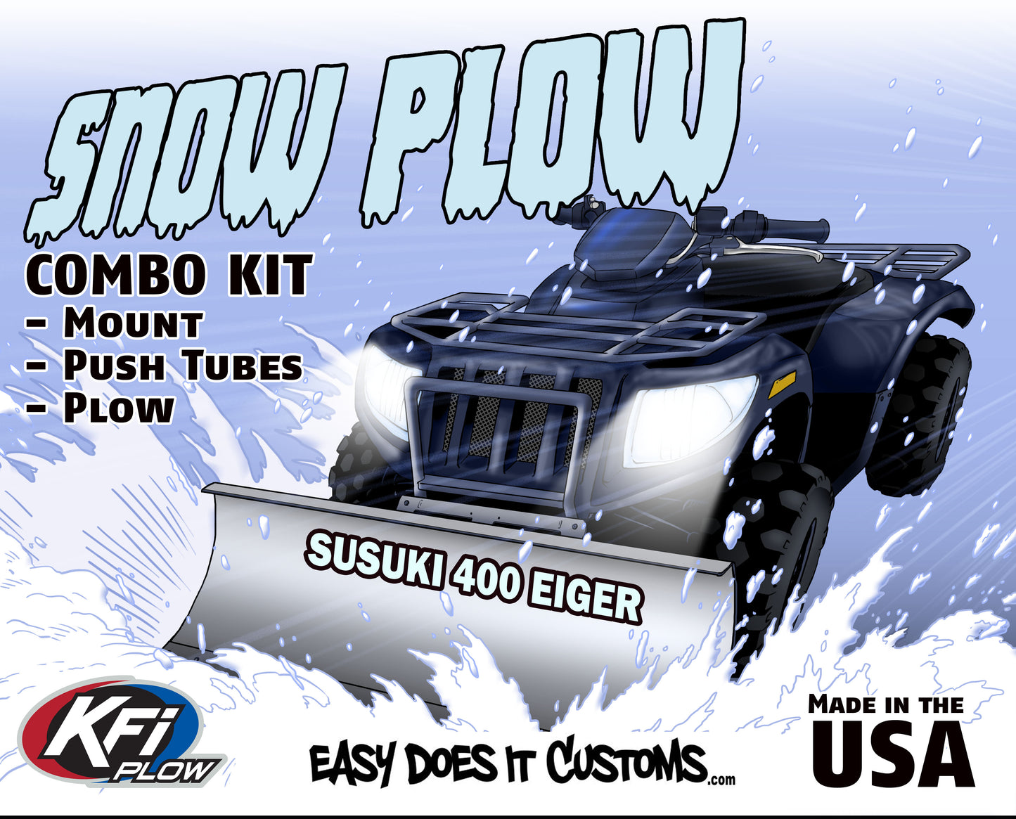Suzuki 400 Eiger 2x4, 4x4 - 2002-2007 ATV    KFI Plow Mount 105035