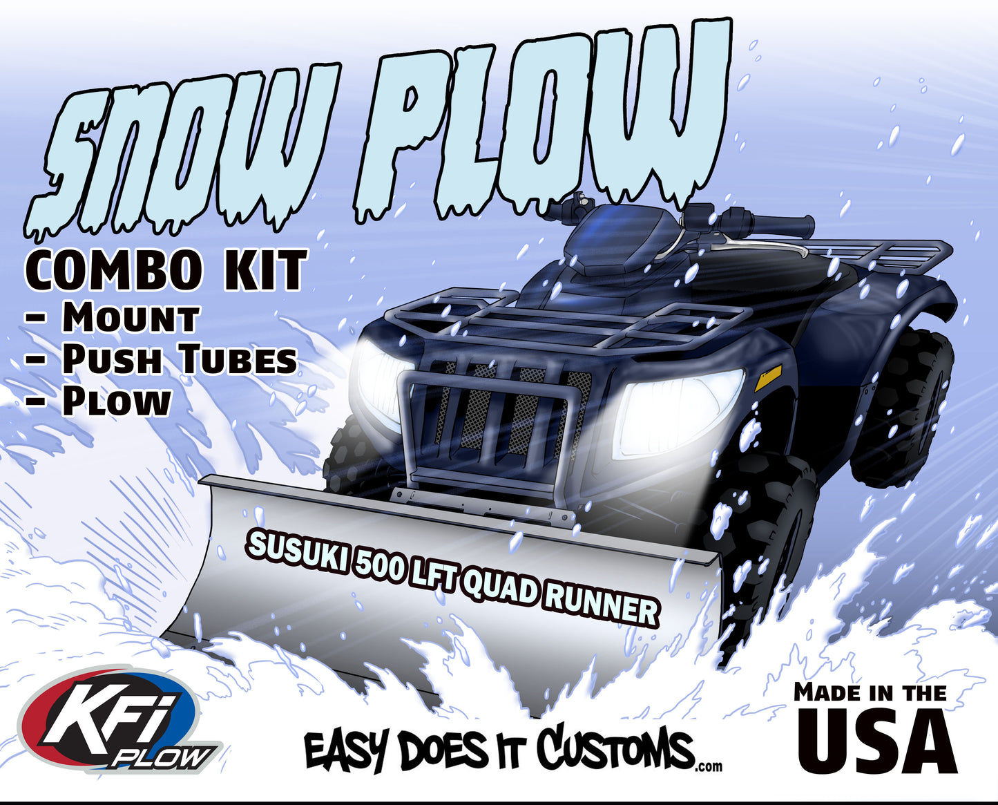 Suzuki 500 LFT Quad Runner - 1998-2002  ATV    KFI Plow Mount 105035