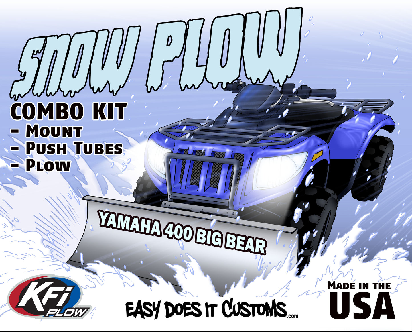 Yamaha 400 Big Bear - 2000-2012 ATV    KFI Plow Mount 105205